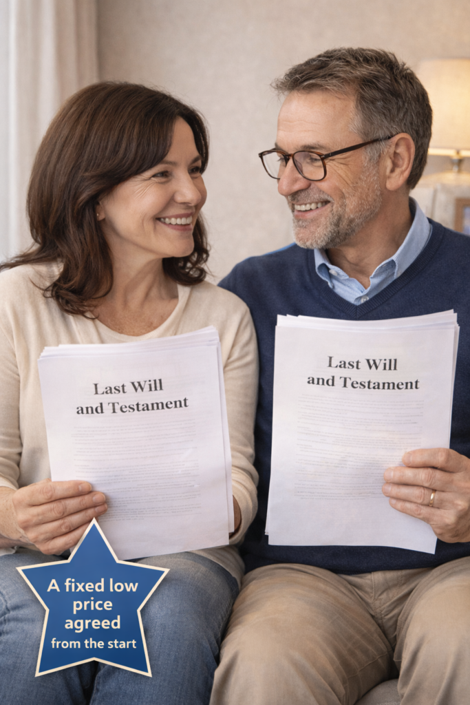 fixed low price couples wills