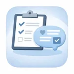 Checklist and message icon representing discussion of Trust Will instructions, trustees, beneficiaries and estate planning wishes with Wise Owl Wills.